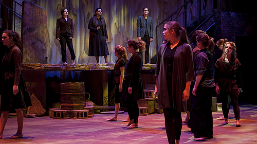 Oresteia production image by Linnea Bullion