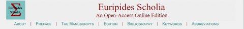 Euripides Scholia screenshot with logo