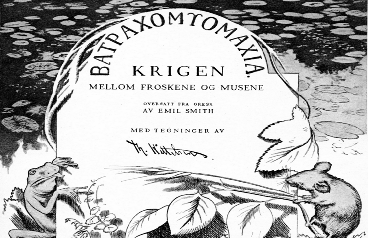 Figure 2: Theodor Kittelsen, Illustrations to the Batrachomyomachia (Battle of Frogs and Mice) (1885) (Image via Wikimedia and is in the Public Domain).