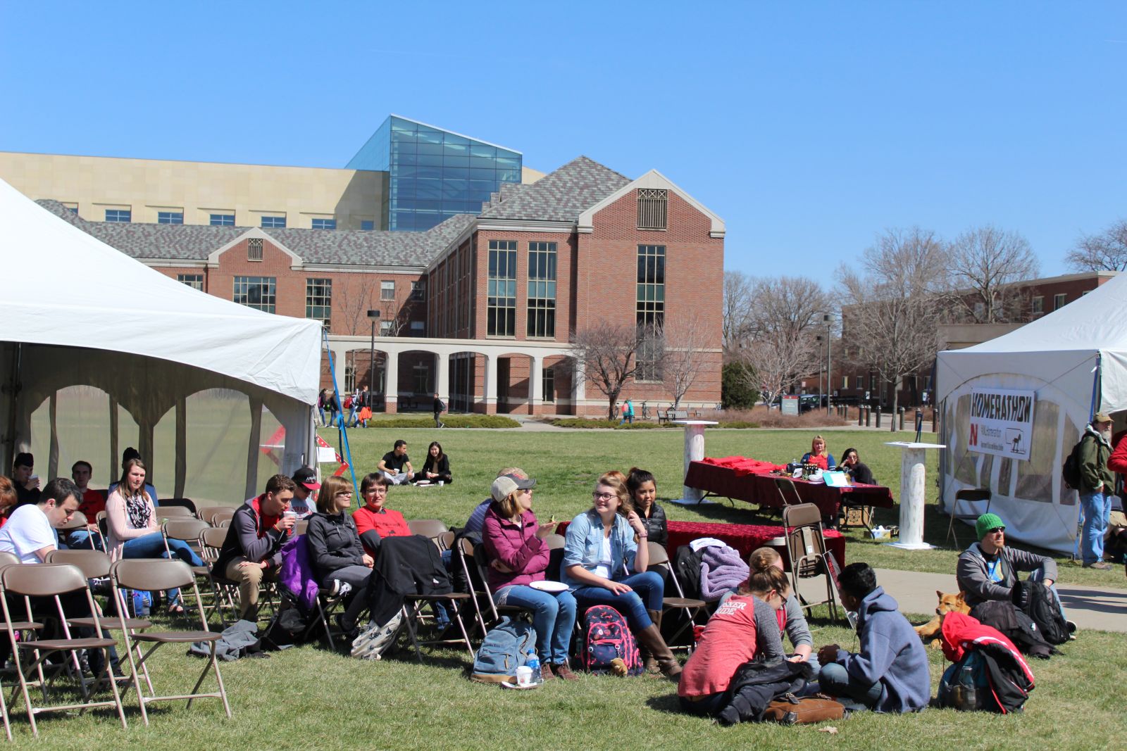 People lounging at midday. Photo by Ellie Churchill and used by permission.