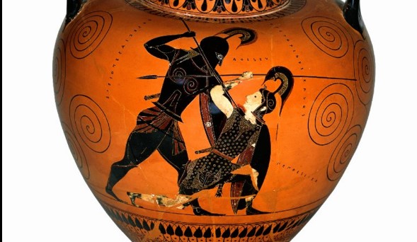 Wine jar, made in Athens about 540-530 BC. British Museum 1836,0224.127. Image via The British Museum under CC BY-NC-SA 4.0.